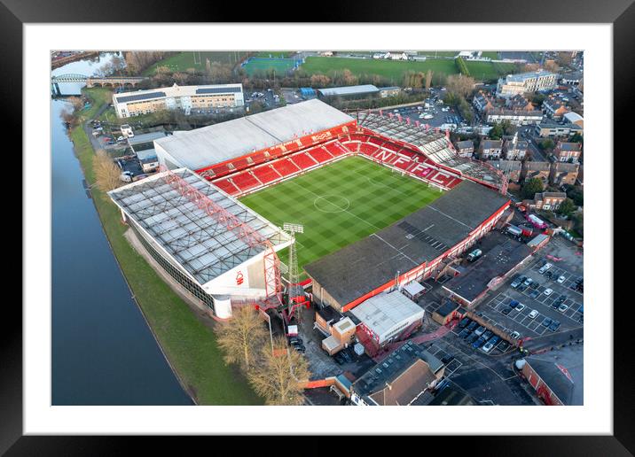 Nottingham Forest FC Framed Mounted Print by Apollo Aerial Photography