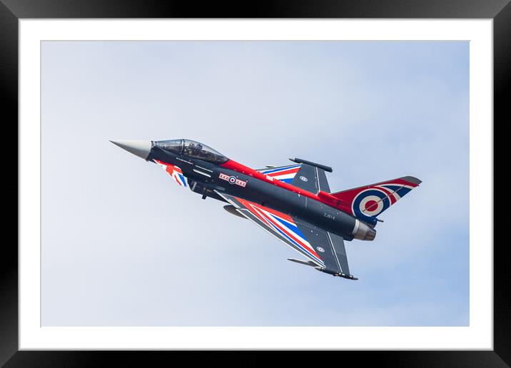 RAF Typhoon top side pass Framed Mounted Print by Jason Wells