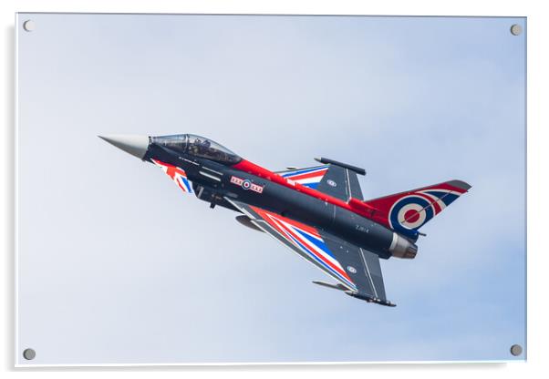 RAF Typhoon top side pass Acrylic by Jason Wells