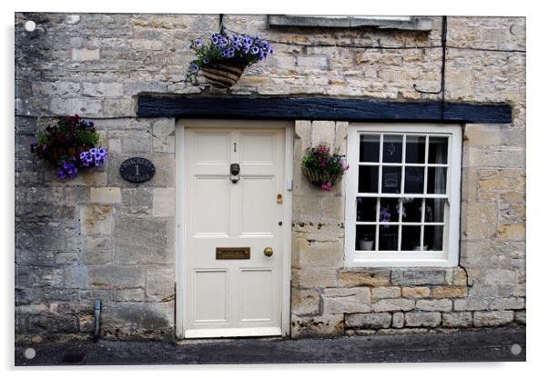 Cotswolds Cottage Tetbury Gloucestershire England Acrylic by Andy Evans Photos