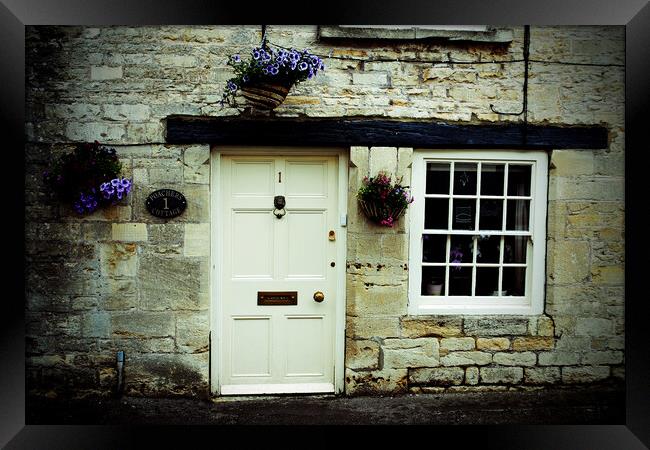 Cotswolds Cottage Tetbury Gloucestershire England Framed Print by Andy Evans Photos