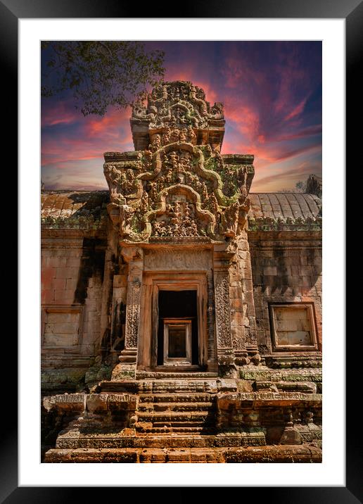 Thommanon Temple In Cambodia Framed Mounted Print by Artur Bogacki