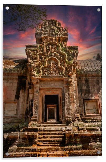 Thommanon Temple In Cambodia Acrylic by Artur Bogacki