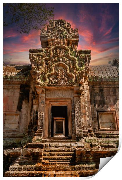 Thommanon Temple In Cambodia Print by Artur Bogacki