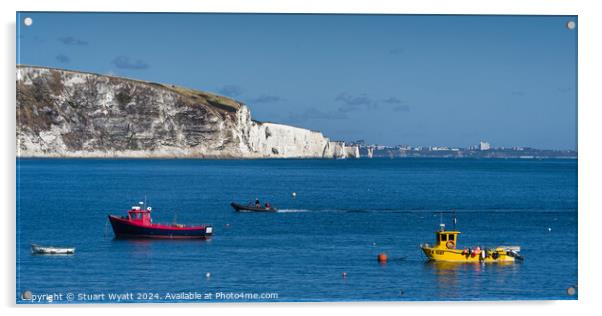 Old Harry Acrylic by Stuart Wyatt