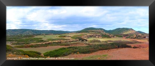 Panorama of Binimela Landscape Menorca Framed Print by Deanne Flouton