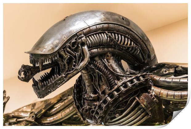 Alien Print by Clive Wells