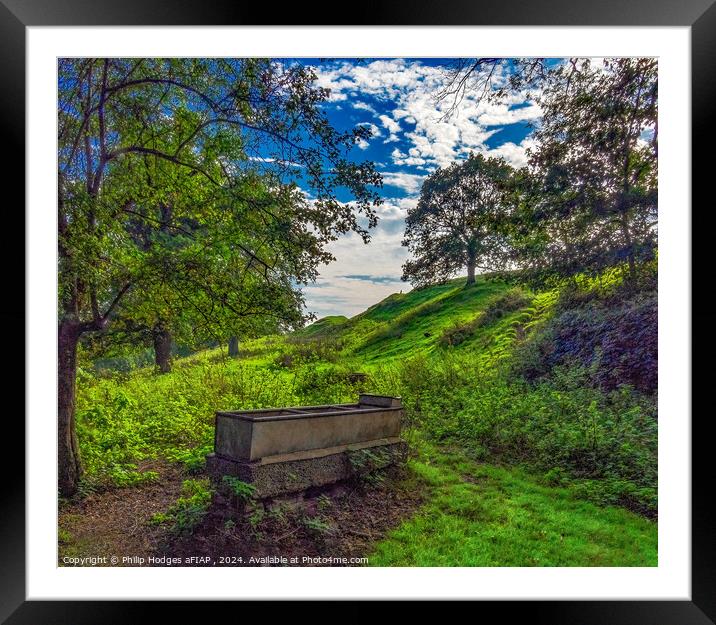 Cadbury Hill West Side Framed Mounted Print by Philip Hodges aFIAP ,