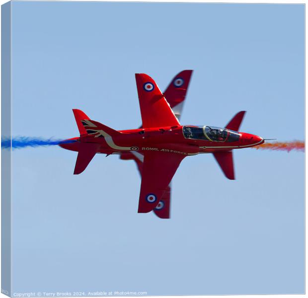Red Arrows Fast Pass Canvas Print by Terry Brooks