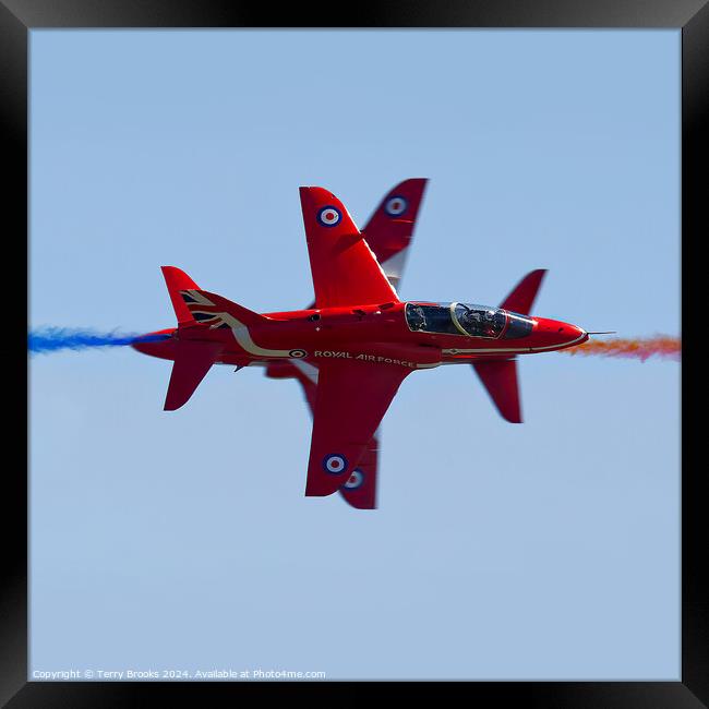Red Arrows Fast Pass Framed Print by Terry Brooks