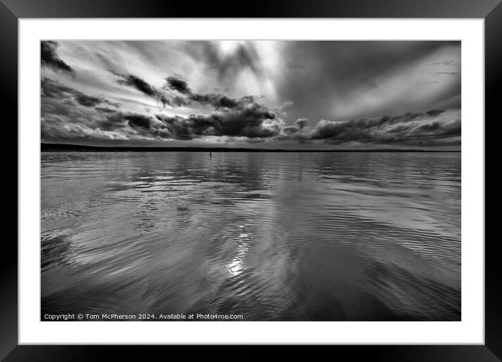 Seascape in Mono Framed Mounted Print by Tom McPherson