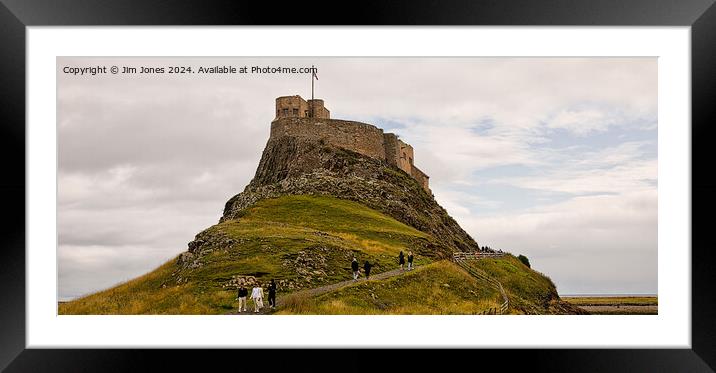 Lindisfarne Castle Panorama Framed Mounted Print by Jim Jones