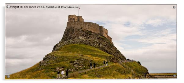 Lindisfarne Castle Panorama Acrylic by Jim Jones