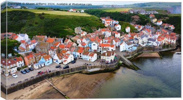 Staithes Fishing Village  Canvas Print by Shawn Williams