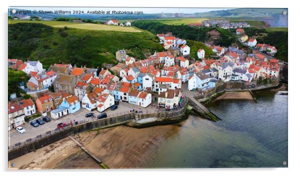 Staithes Fishing Village  Acrylic by Shawn Williams