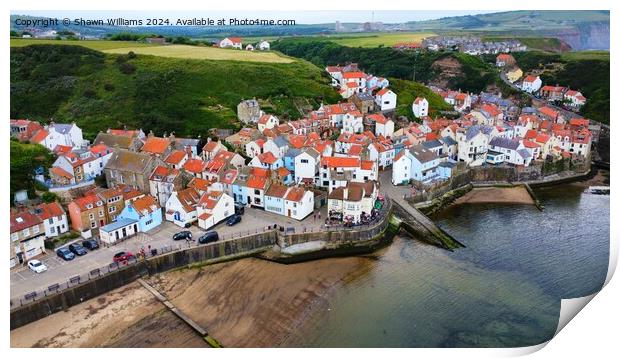 Staithes Fishing Village  Print by Shawn Williams