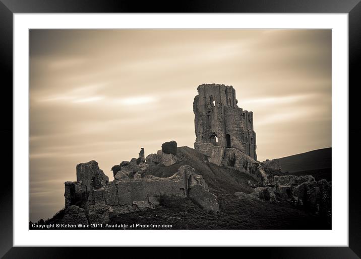Corfe Castle Framed Mounted Print by Kelvin Futcher 2D Photography