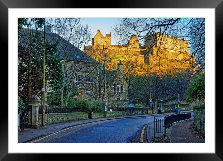 Edinburgh Castle Framed Mounted Print by Darren Galpin