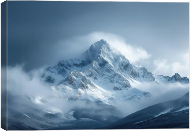 Snow Capped Mountains Canvas Print by Picture Wizard