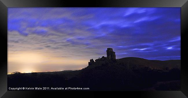 Corfe Castle at Day Break Framed Print by Kelvin Futcher 2D Photography