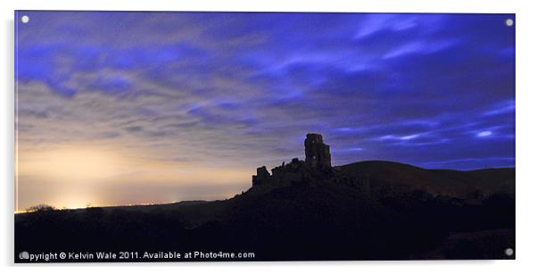 Corfe Castle at Day Break Acrylic by Kelvin Futcher 2D Photography