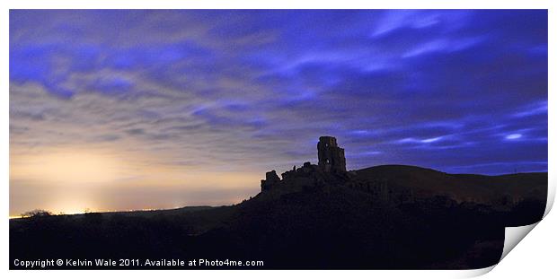Corfe Castle at Day Break Print by Kelvin Futcher 2D Photography