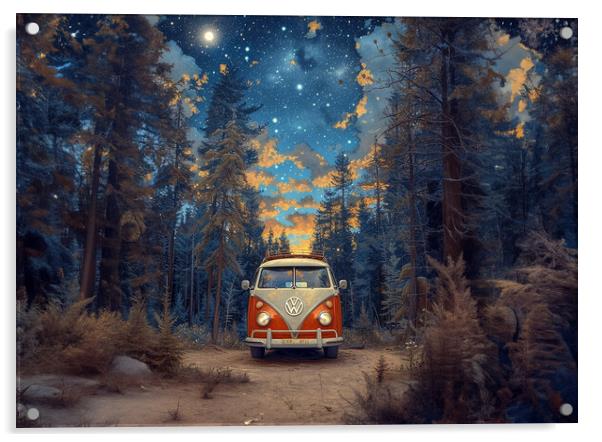 Volkswagen Camper Acrylic by Picture Wizard