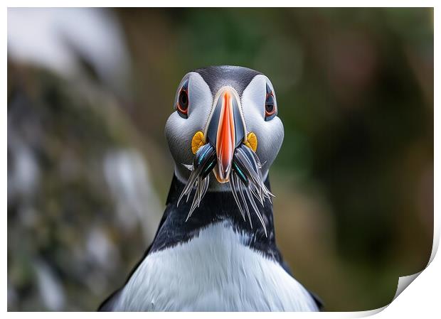 Puffin Lunch Print by Picture Wizard