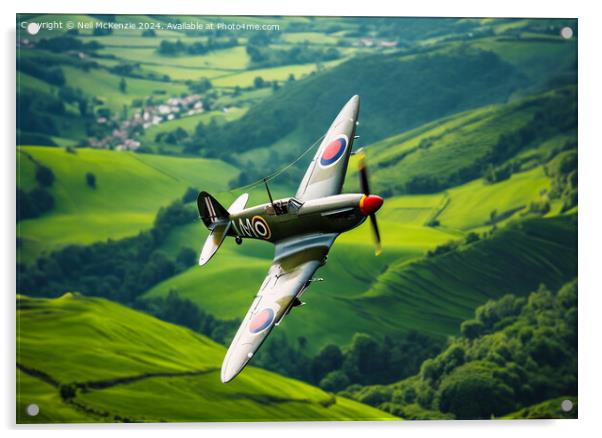 Supermarine Spitfire  Acrylic by Neil McKenzie