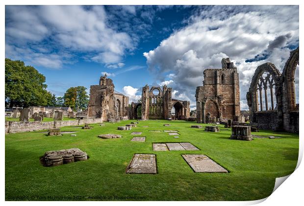 Elgin Cathedral Print by Tom McPherson