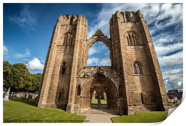 Elgin Cathedral  Print by Tom McPherson