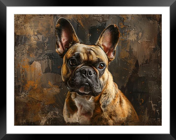 French Bulldog Portrait Framed Mounted Print by K9 Art