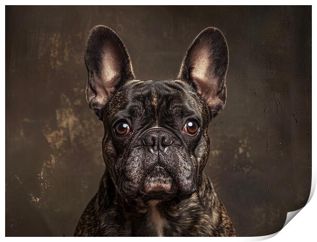 French Bulldog Portrait Print by K9 Art