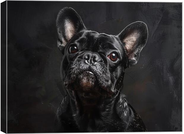 French Bulldog Portrait Canvas Print by K9 Art