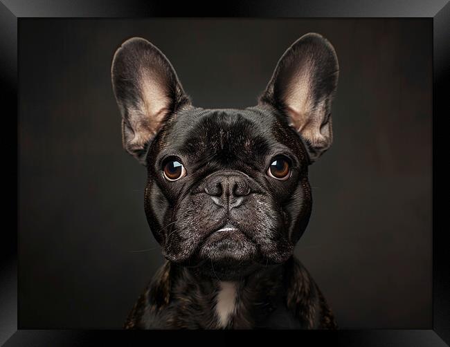 French Bulldog Portrait Framed Print by K9 Art