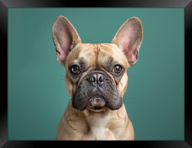 French Bulldog Portrait Framed Print by K9 Art