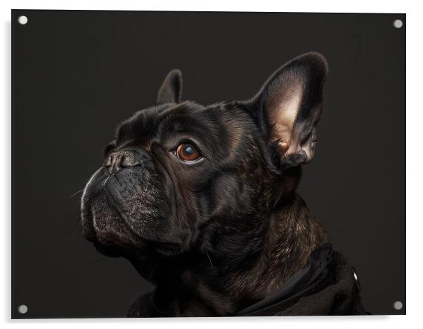 French Bulldog Portrait Acrylic by K9 Art