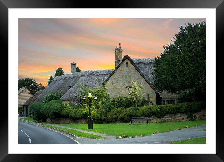 Chipping Campden Thatched Cottage Framed Mounted Print by Alison Chambers