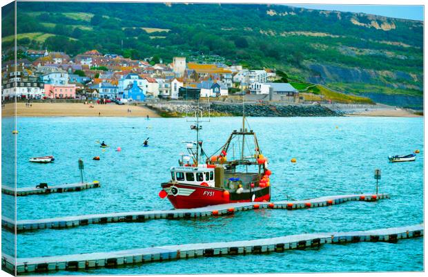 Lyme Regis Boat Canvas Print by Alison Chambers