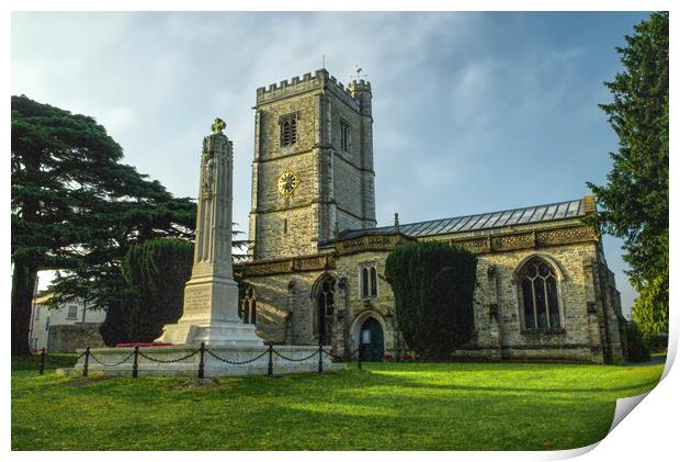 The Minster, Axminster Print by Alison Chambers