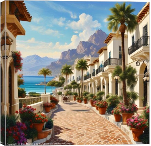 Beautiful Marbella .  Canvas Print by Zap Photos