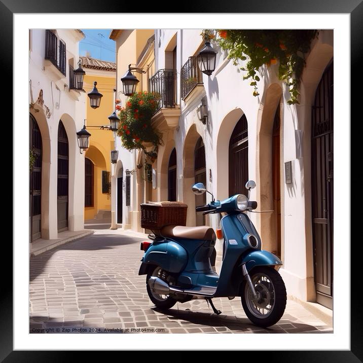 Marbella old town Framed Mounted Print by Zap Photos