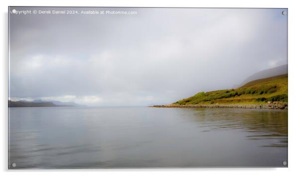 Loch Brittle, Isle of Skye (panoramic) Acrylic by Derek Daniel