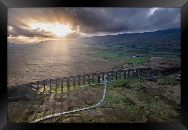 Ribblehead Viaduct Panorama Framed Print by Apollo Aerial Photography