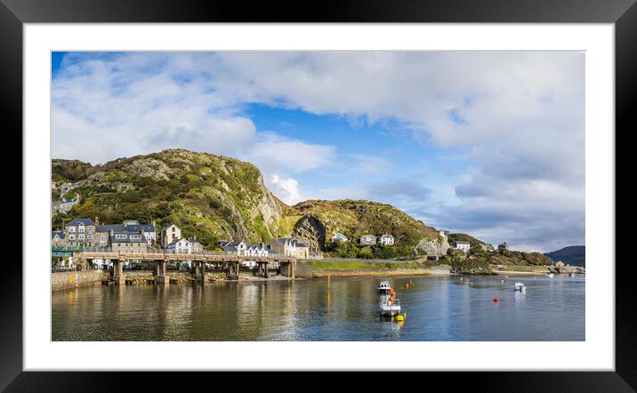 Barmouth Harbour panorama Framed Mounted Print by Jason Wells