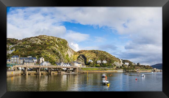 Barmouth Harbour panorama Framed Print by Jason Wells