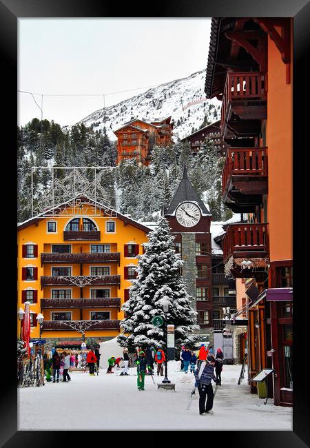 Les Arcs Arc 1950 French Alps France Framed Print by Andy Evans Photos