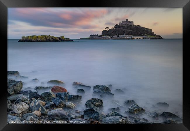 St Michaels Mount Long Exposure Framed Print by Andy Durnin