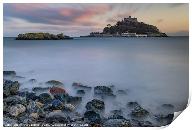 St Michaels Mount Long Exposure Print by Andy Durnin