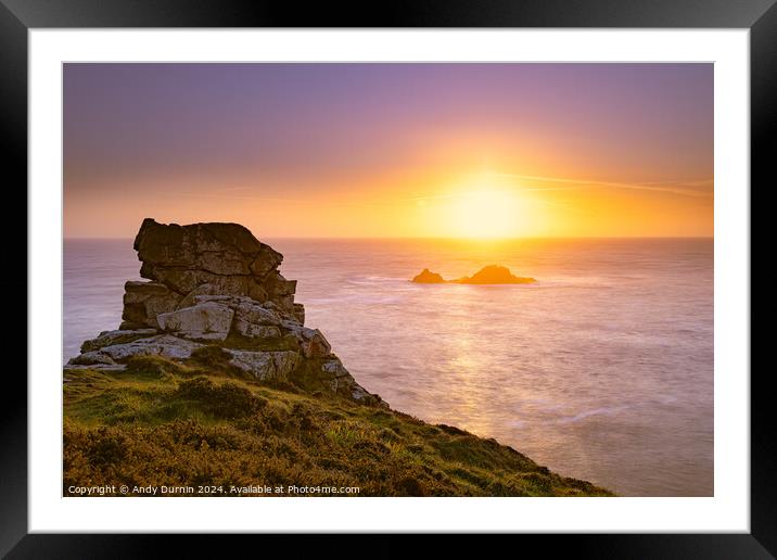 Brisons Sunset Framed Mounted Print by Andy Durnin